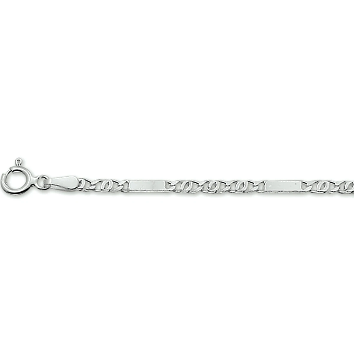 armband valkenoog 2,3 mm zilver gerhodineerd