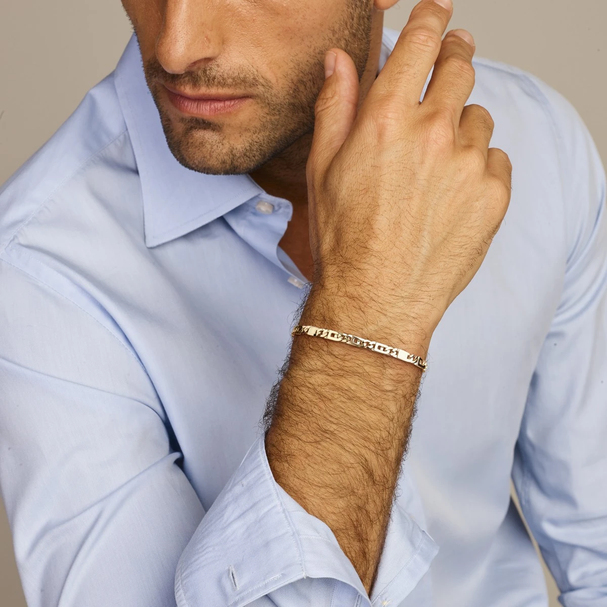 armband valkenoog 4,7 mm 21 cm 14K geelgoud