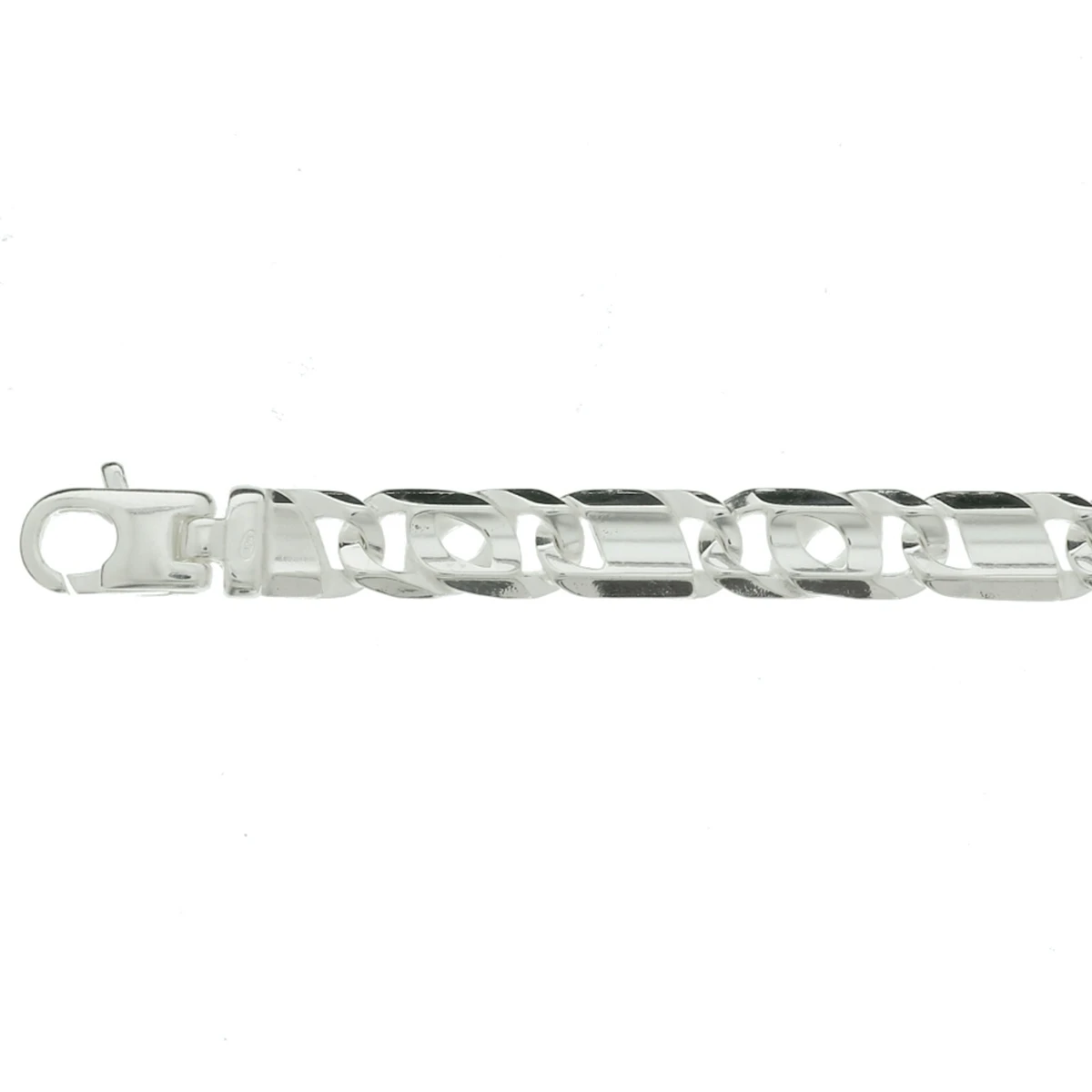 armband valkenoog 7 mm zilver wit