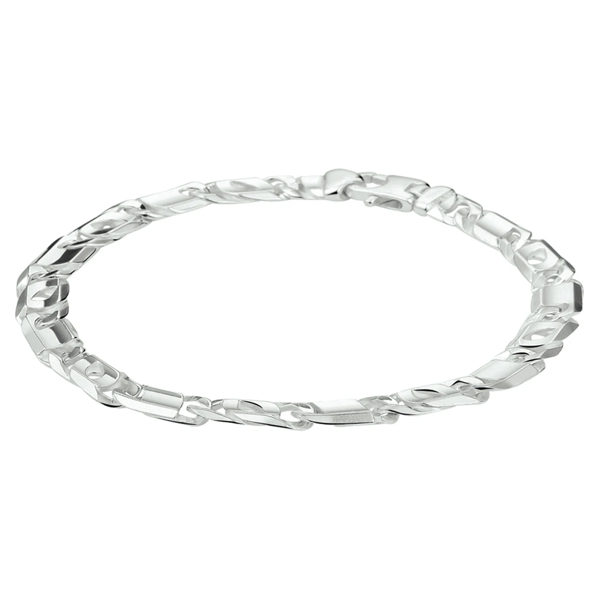 armband valkenoog 7 mm zilver wit