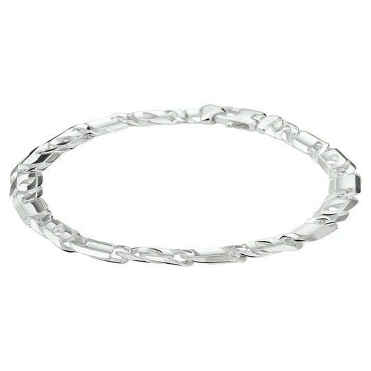 armband valkenoog 7 mm zilver wit