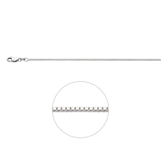 venetiaans 1,2 mm zilver gerhodineerd