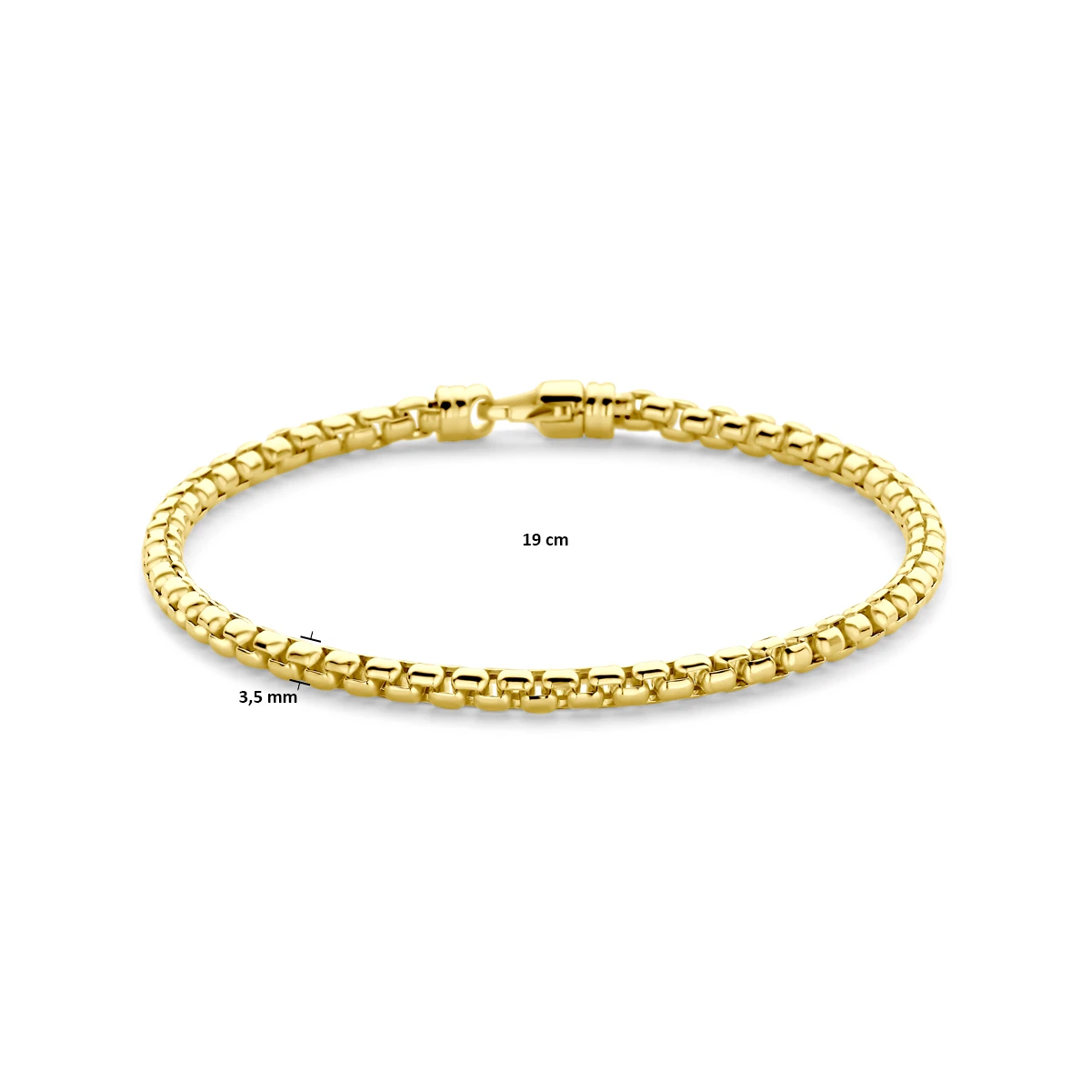 armband venetiaans 3,5 mm 19 cm 14K geelgoud