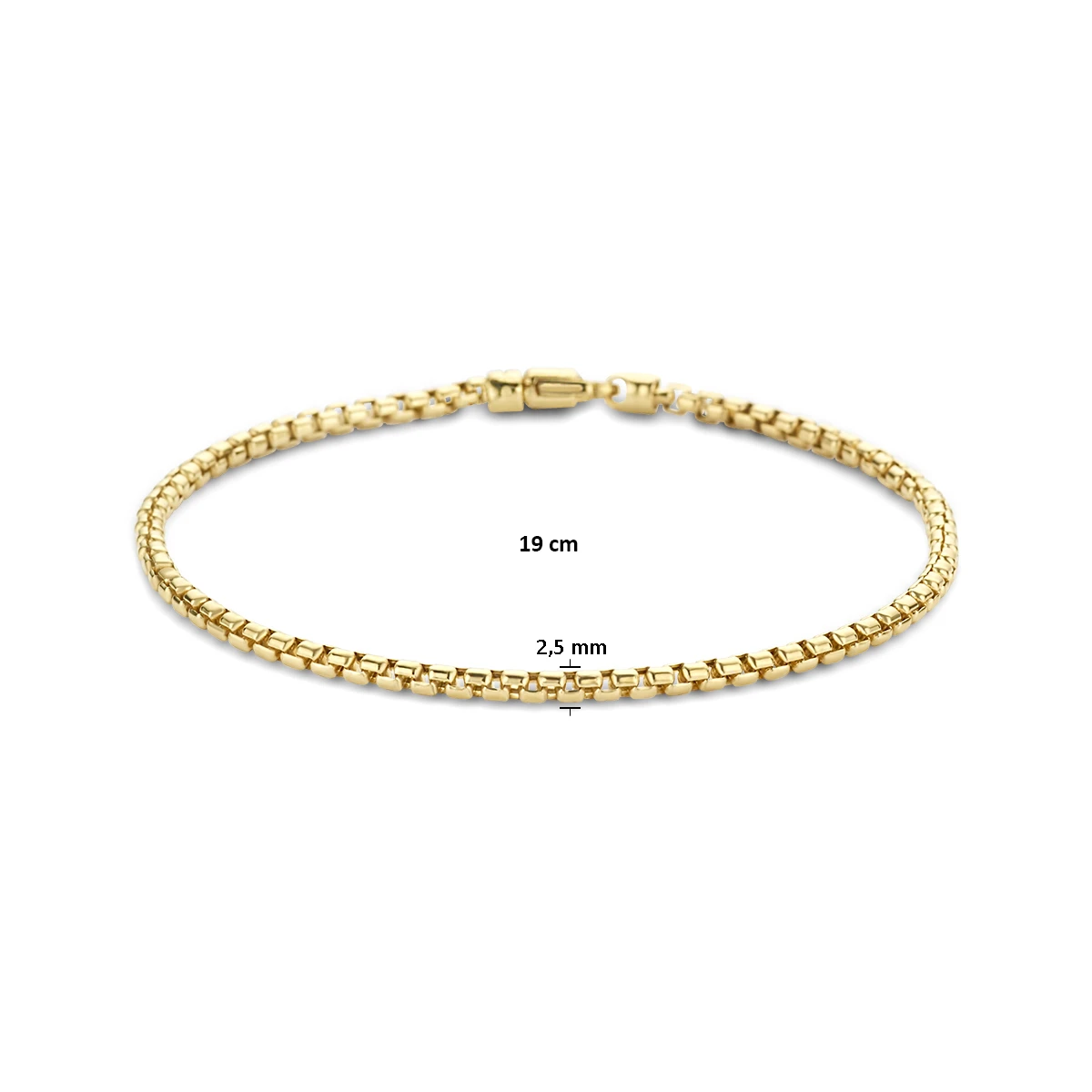 armband venetiaans bol 2.5 mm 14K geelgoud
