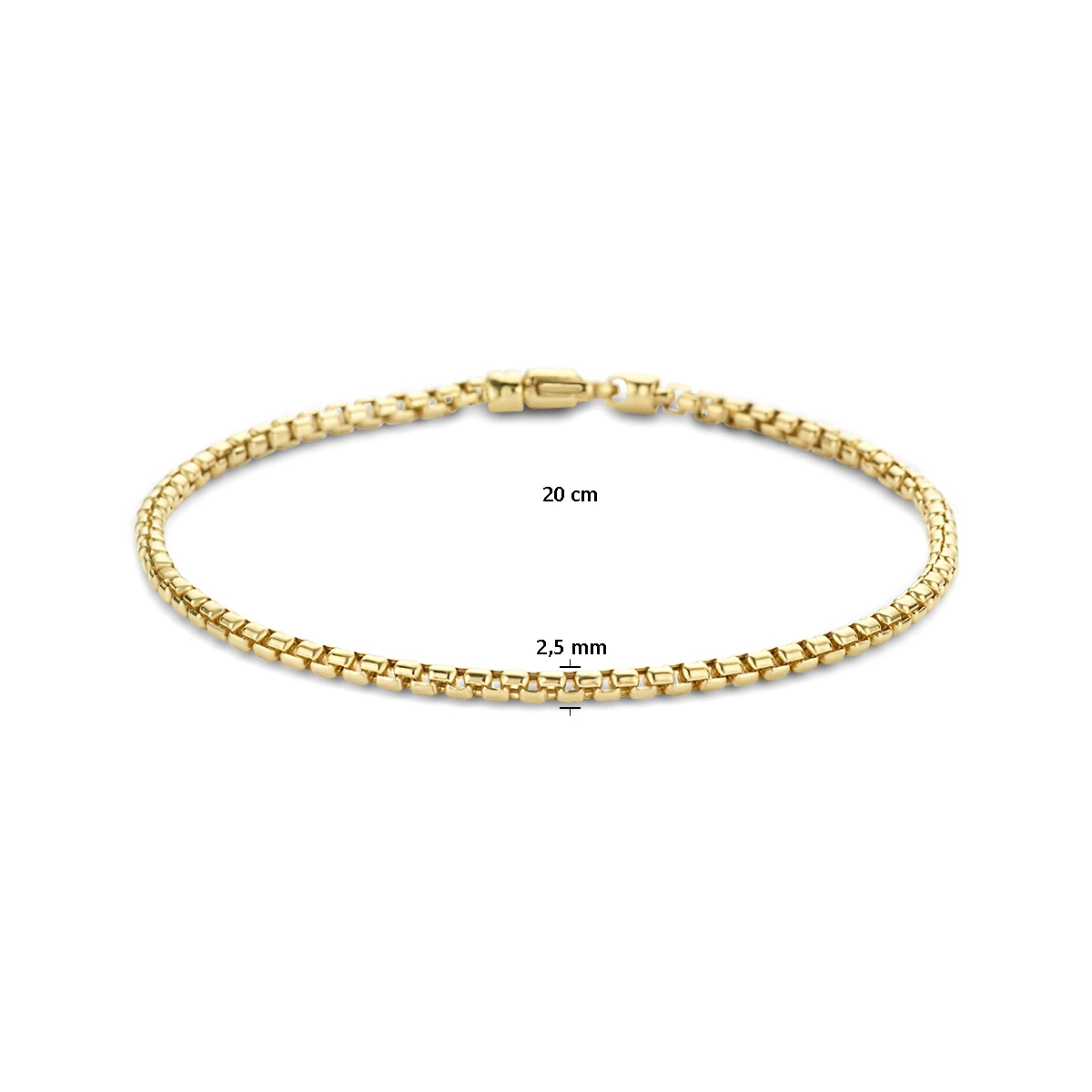 armband venetiaans bol 2.5 mm 14K geelgoud