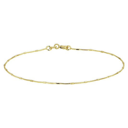 armband venetiaans en staafjes 0,9 mm 16,5 - 17,5 - 18,5 cm 14K geelgoud