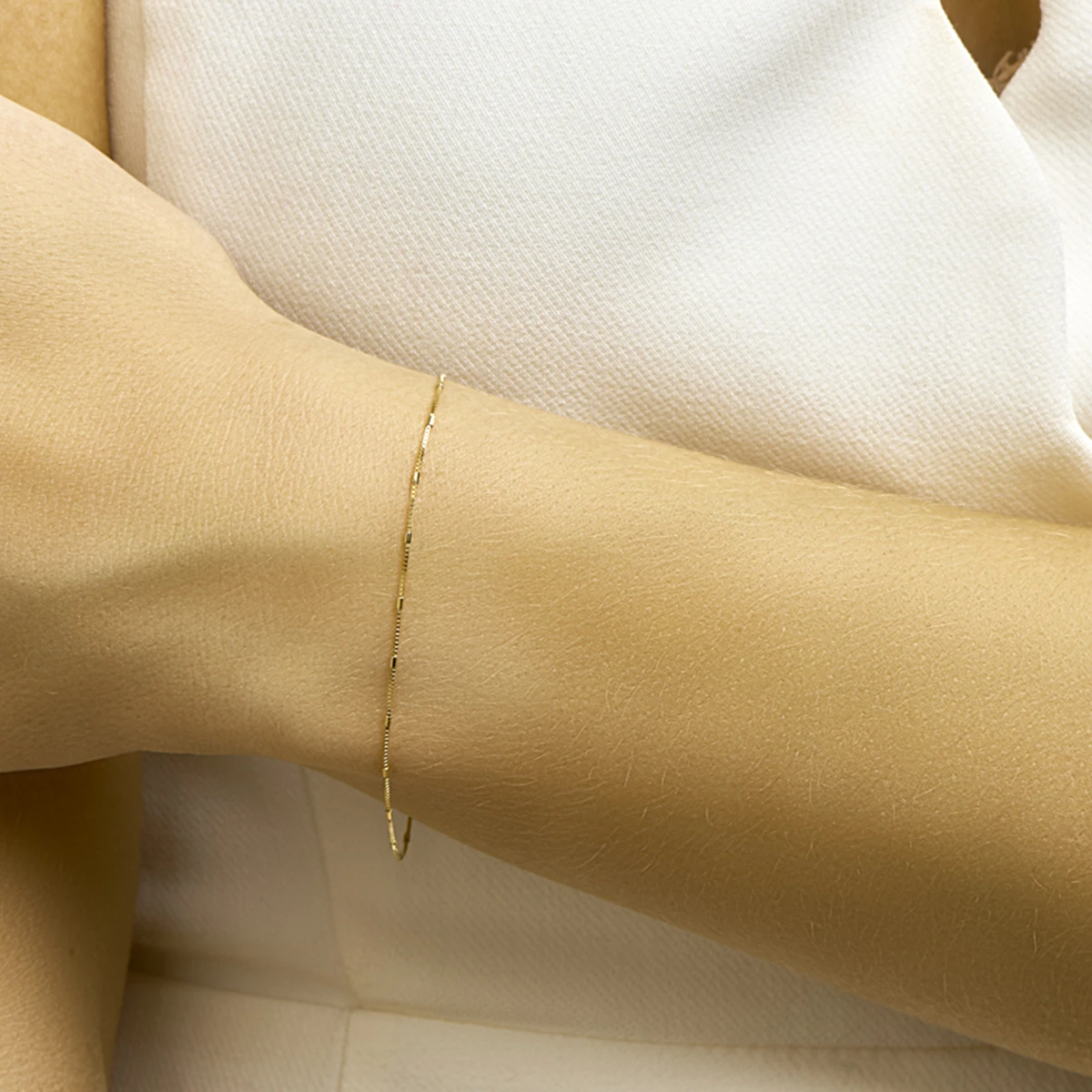 armband venetiaans en staafjes 0,9 mm 16,5 - 17,5 - 18,5 cm 14K geelgoud