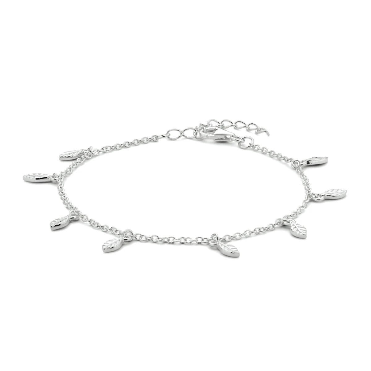 armband veren 16 + 3 cm zilver gerhodineerd