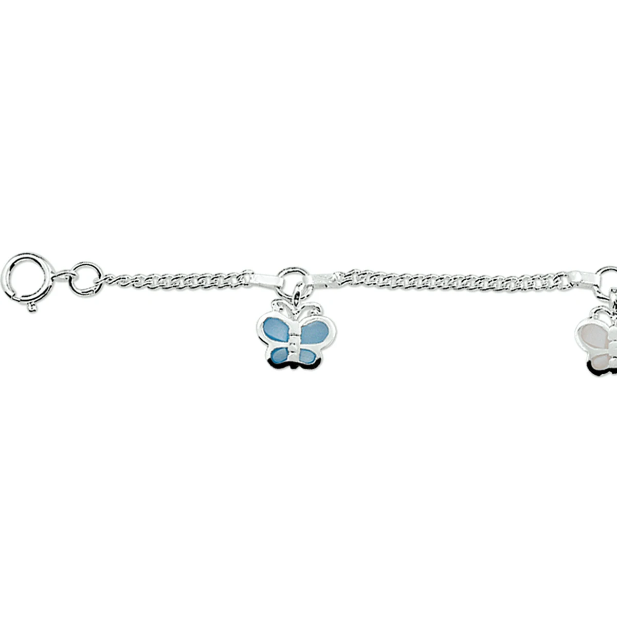 armband vlinder zilver wit