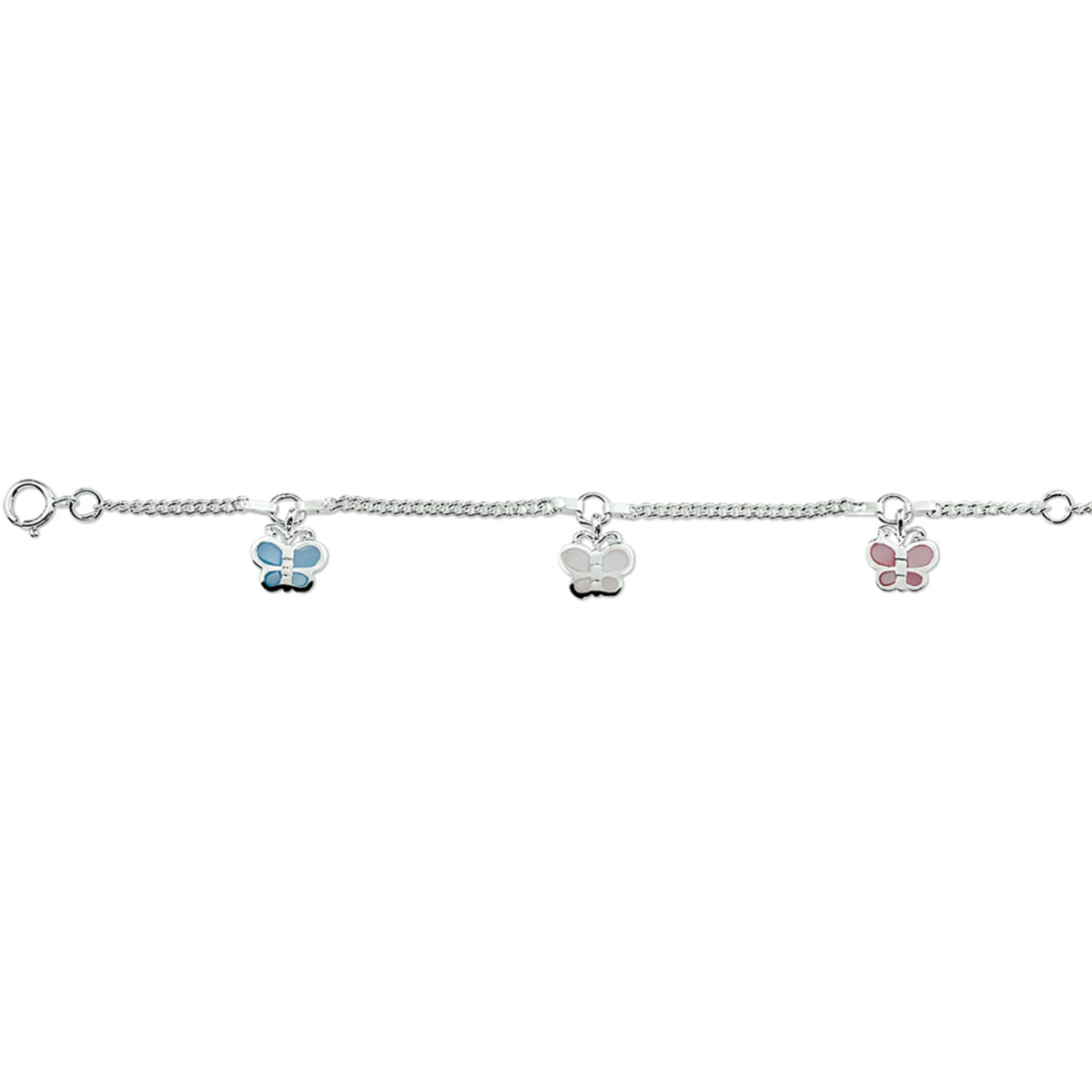 armband vlinder zilver wit
