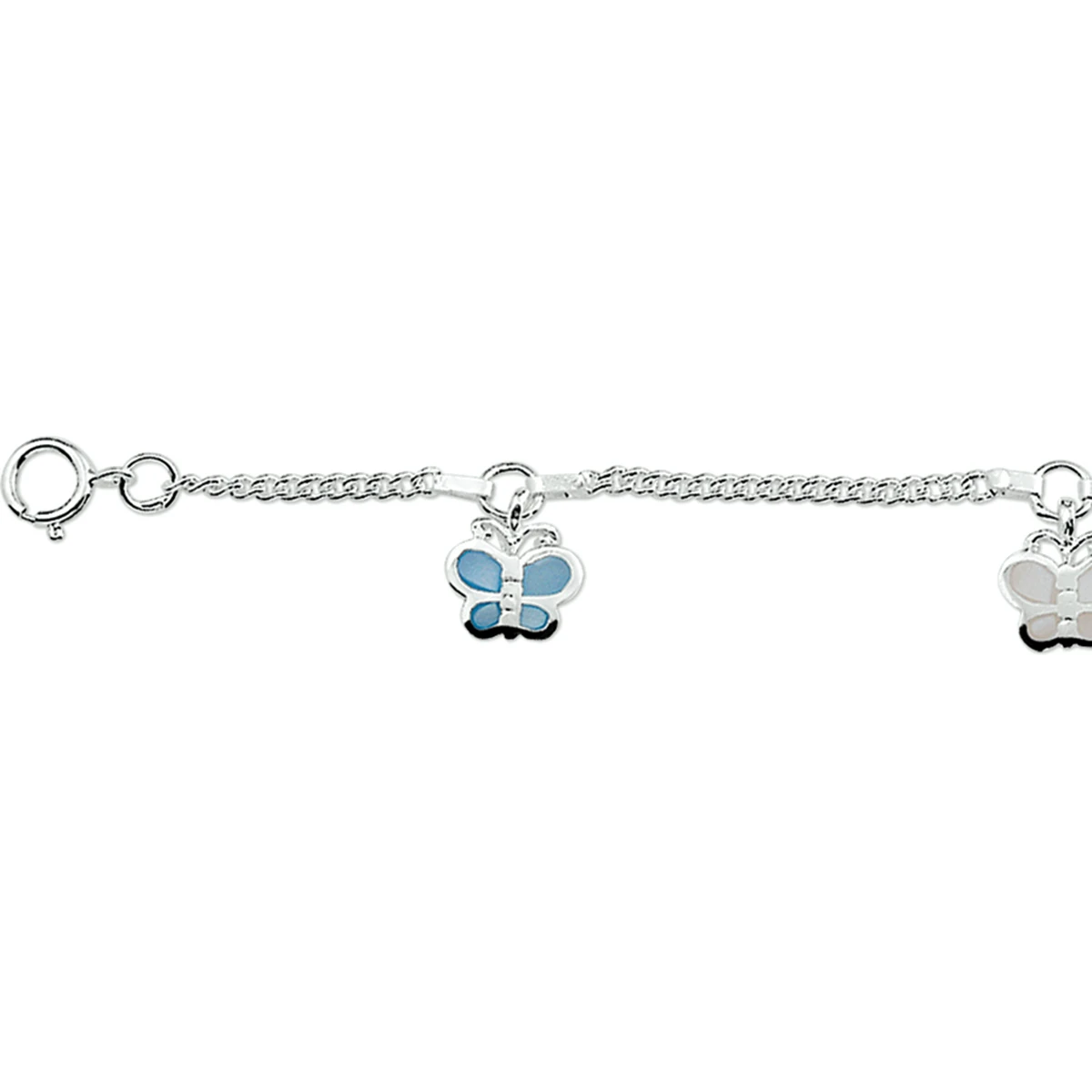 armband vlinder zilver wit