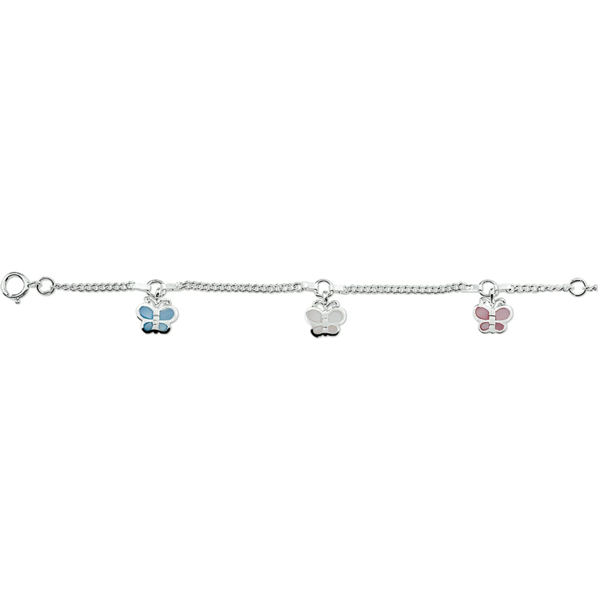 armband vlinder zilver wit