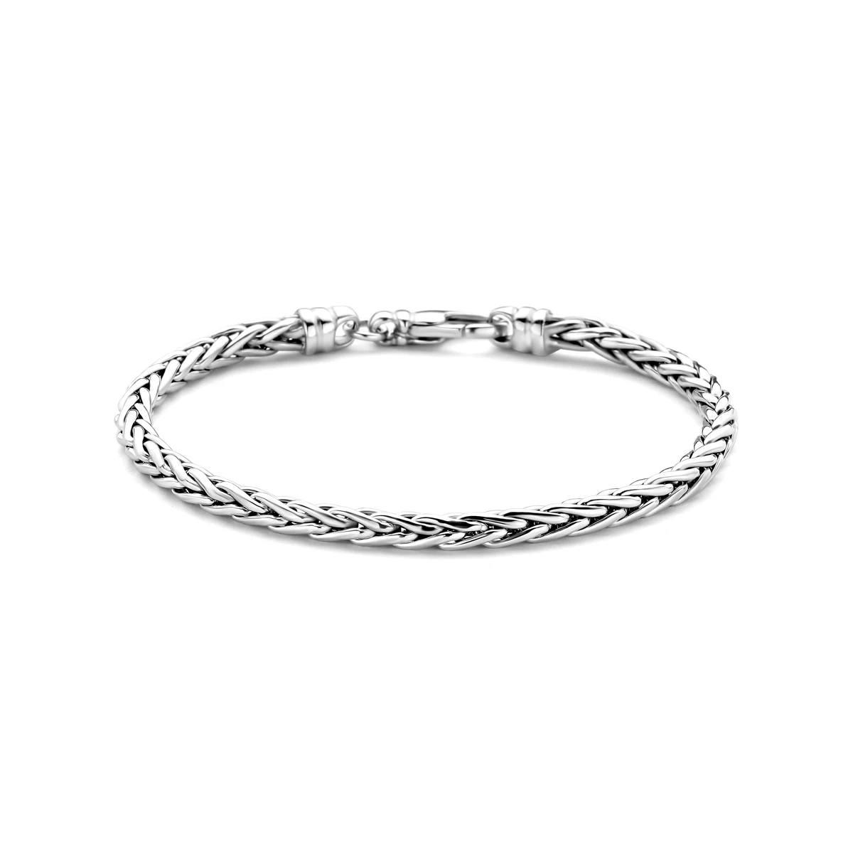 armband vossestaart 4,0 mm 19 cm zilver gerhodineerd