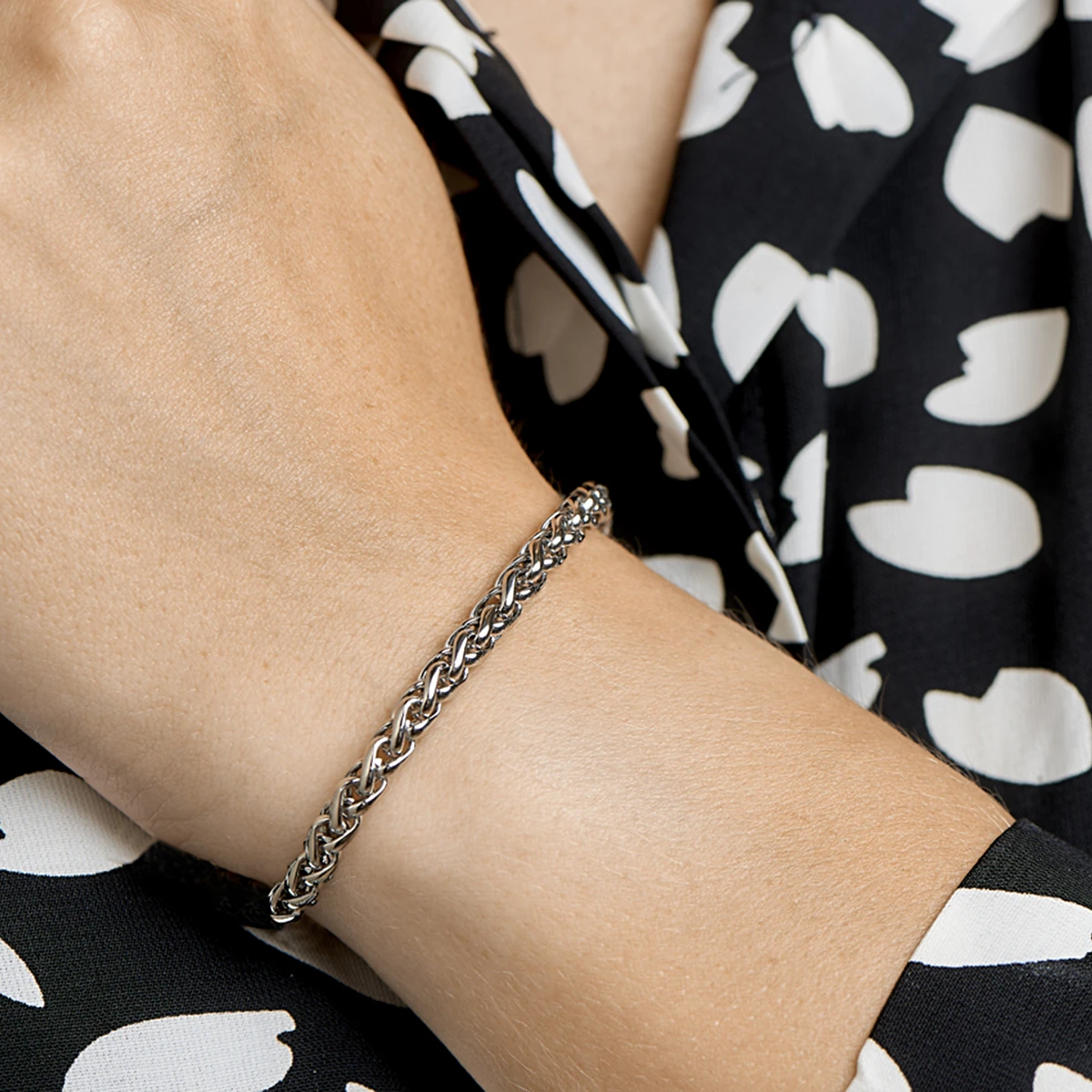 armband vossestaart 4,5 mm 19 cm edelstaal