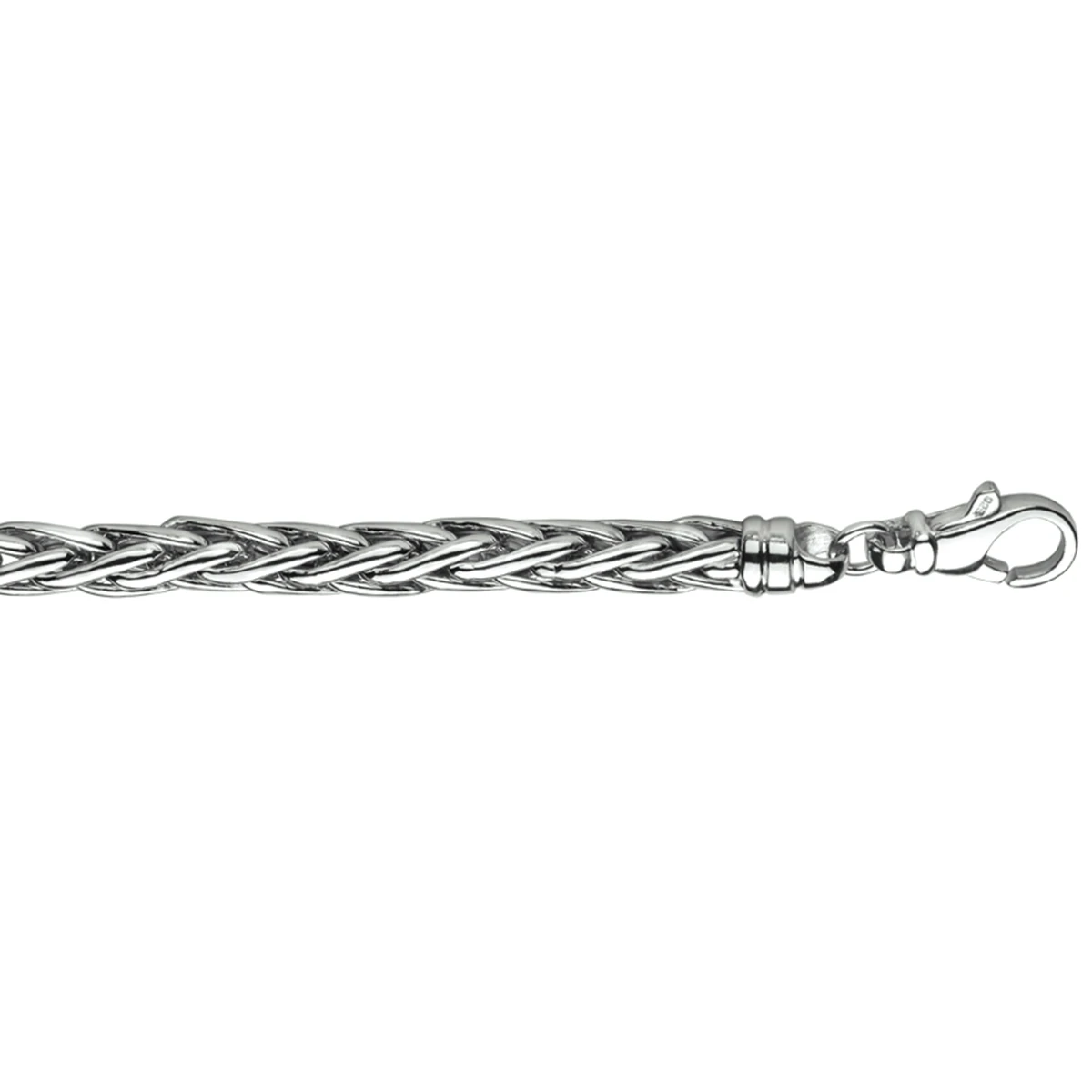 armband vossestaart 6,0 mm zilver gerhodineerd