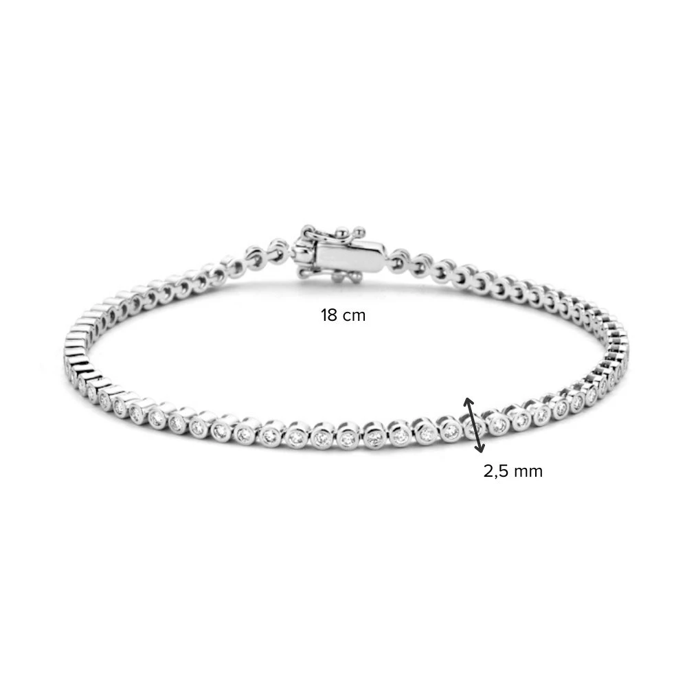 Armband witgoud briljant 1,00 crt.