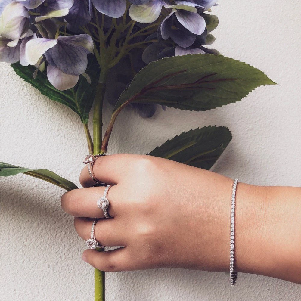 Armband witgoud briljant 1,00 crt.