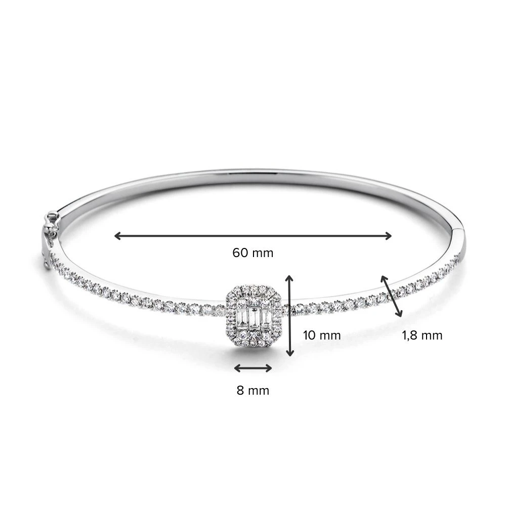 Armband witgoud briljant 1,18 crt.