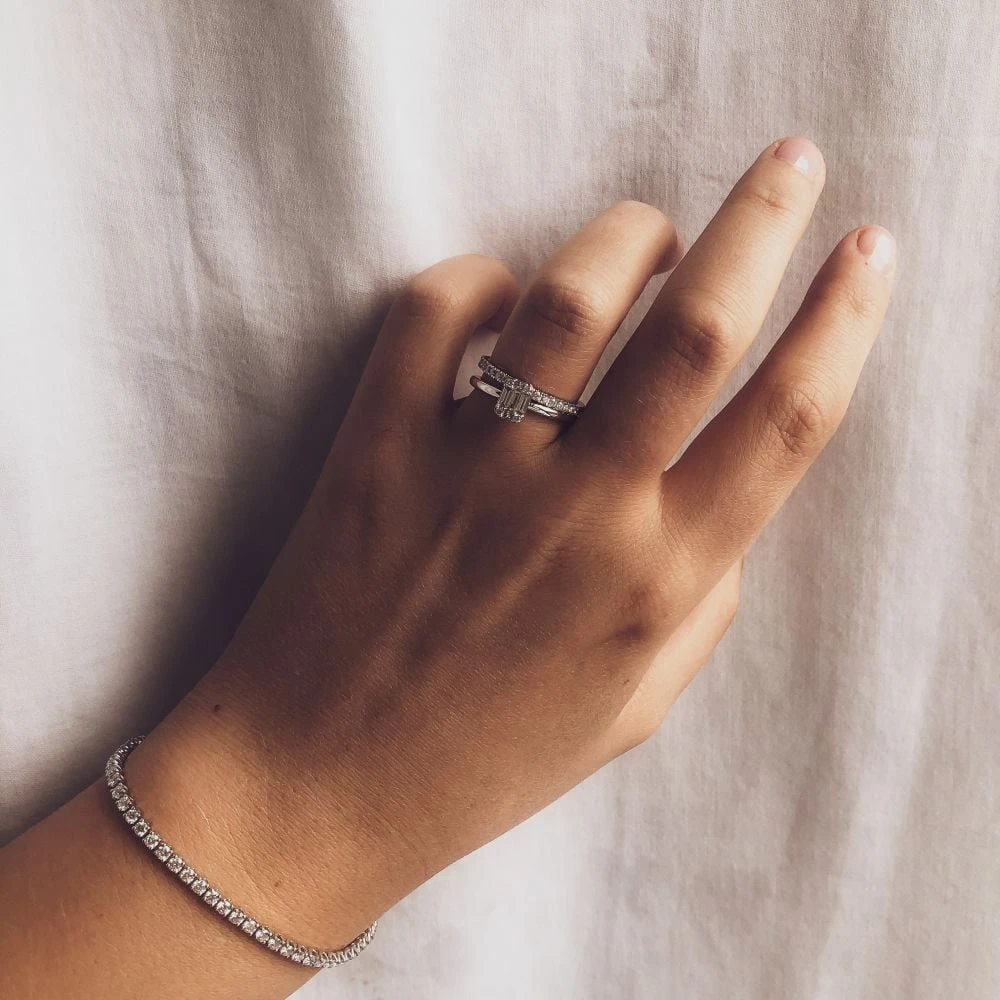 Armband witgoud briljant 3,00 crt.