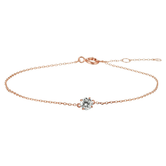 armband zirkonia 16,5 - 17,5 - 18,5 cm 14K roségoud