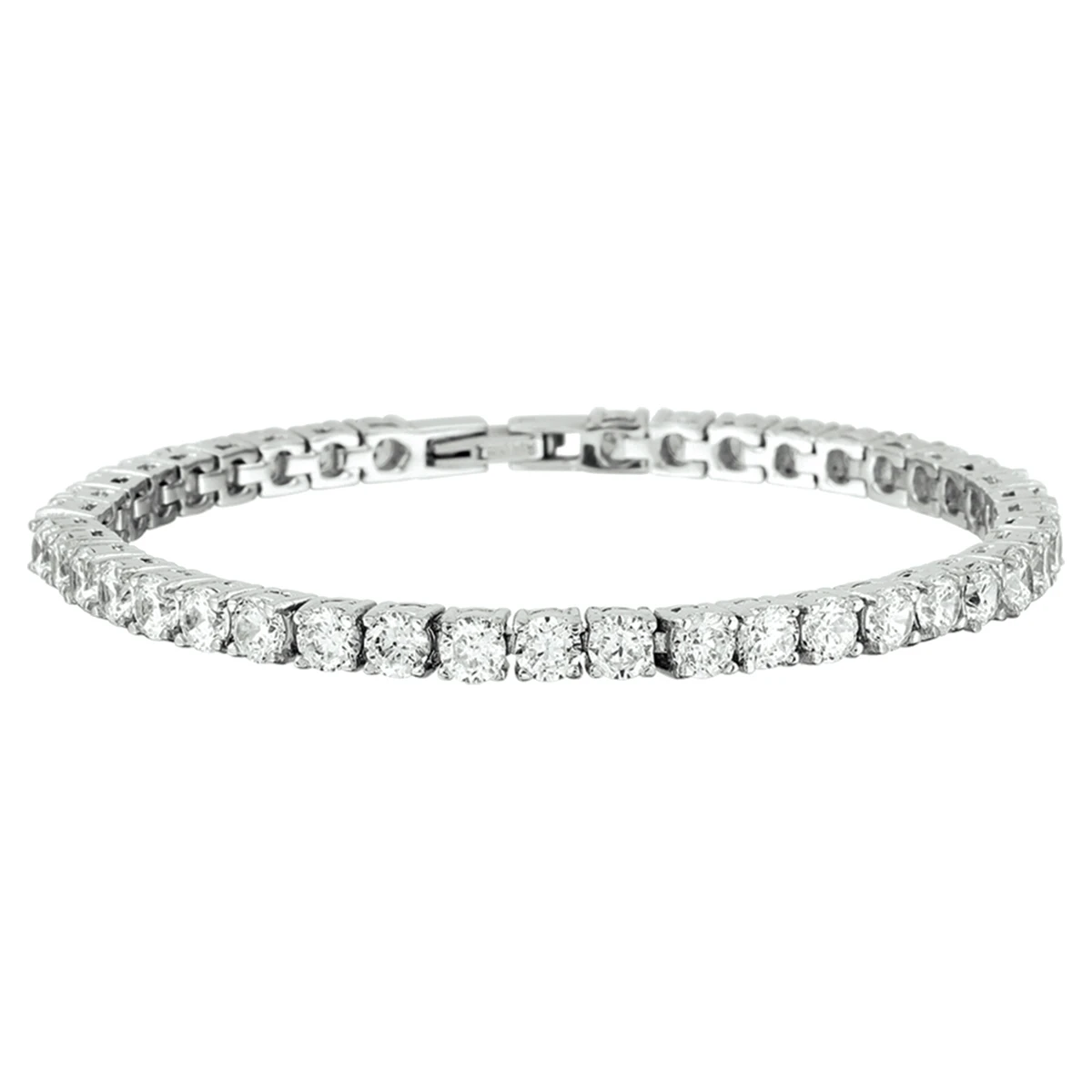 armband zirkonia 18,5 cm edelstaal