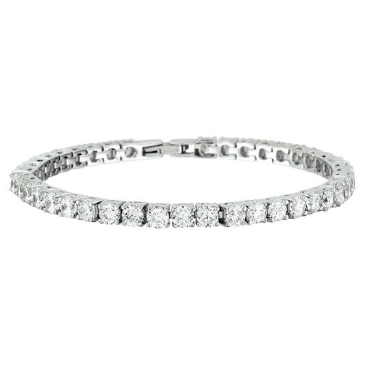 armband zirkonia 18,5 cm edelstaal