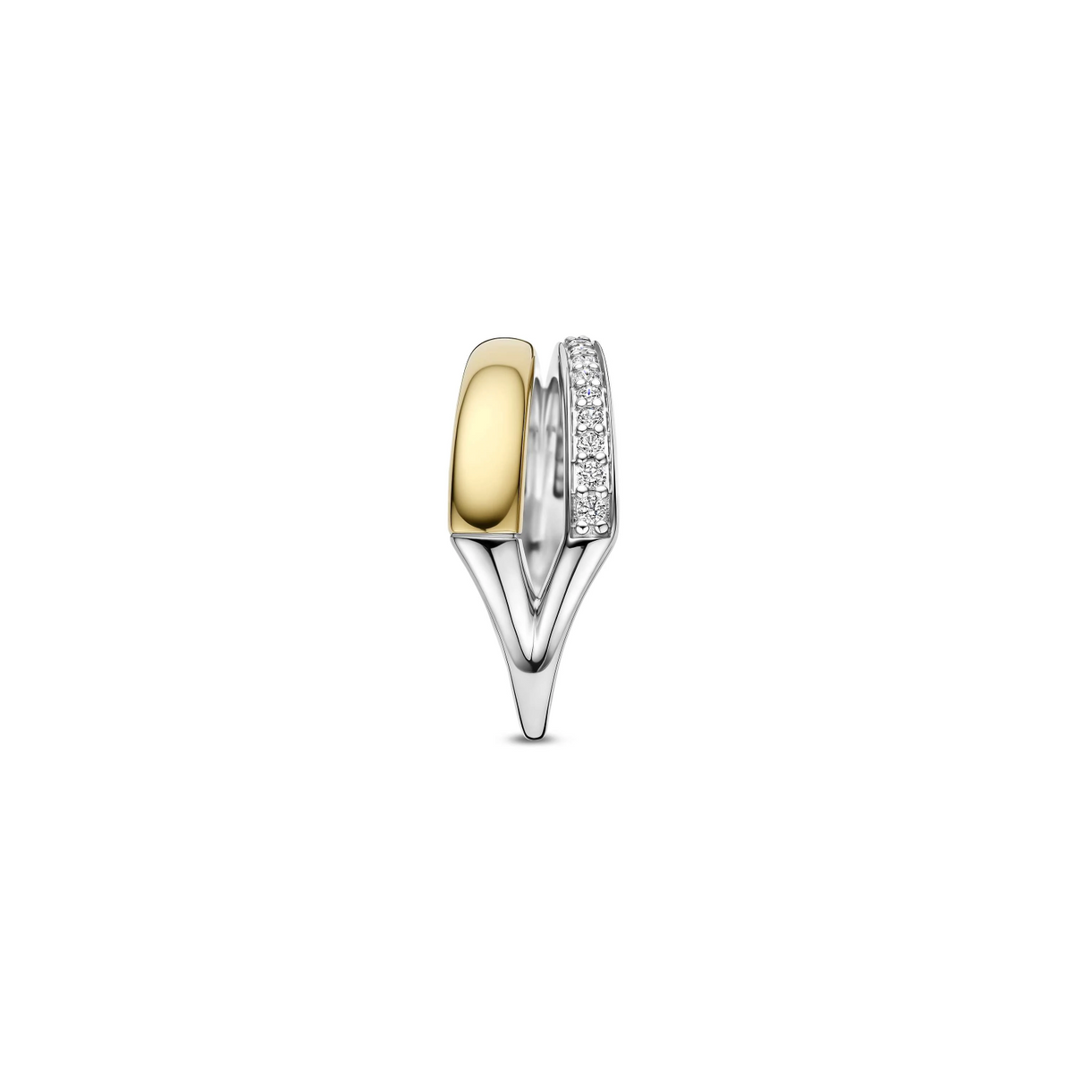 Asymmetric Open Zirkonia Ring