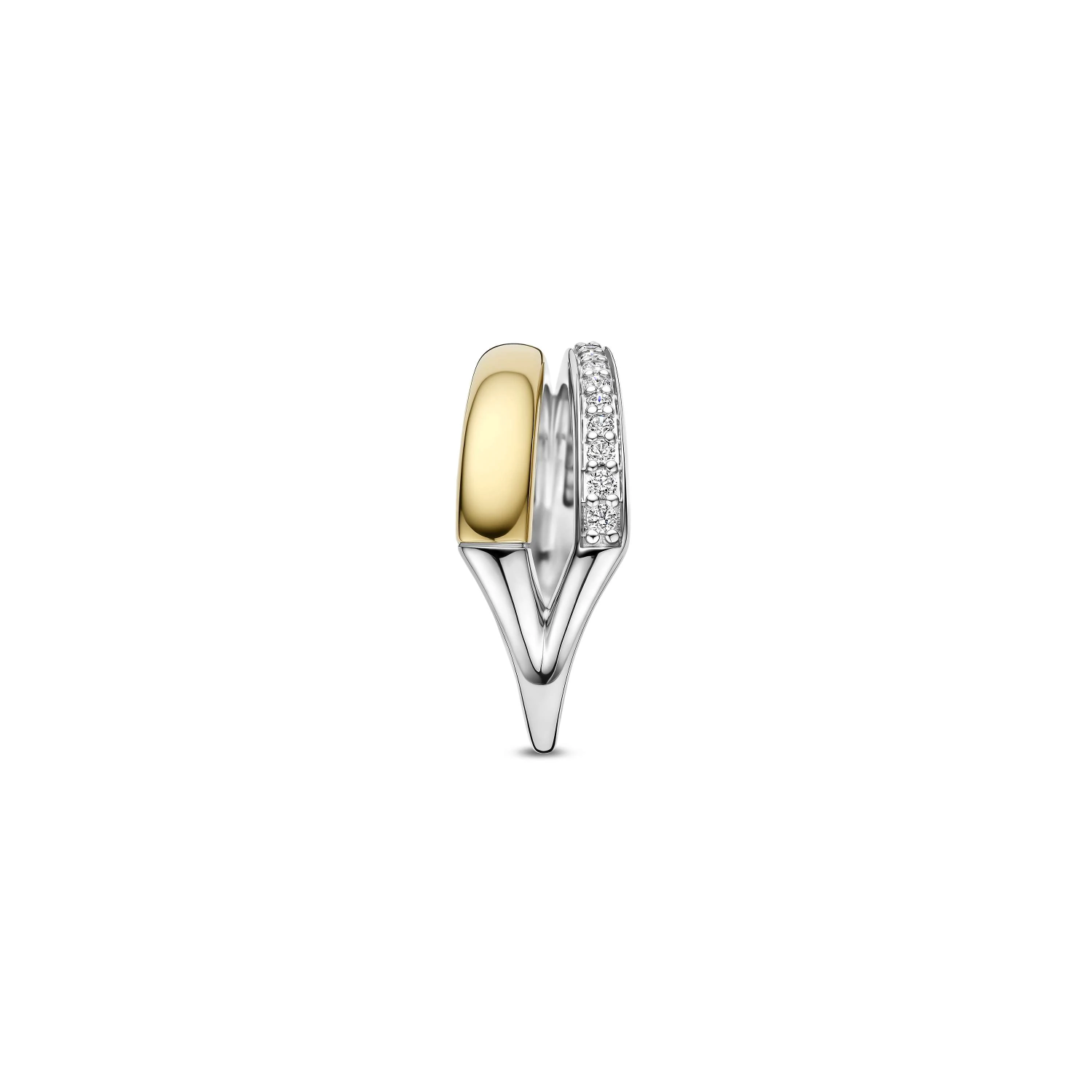 Asymmetric Open Zirkonia Ring