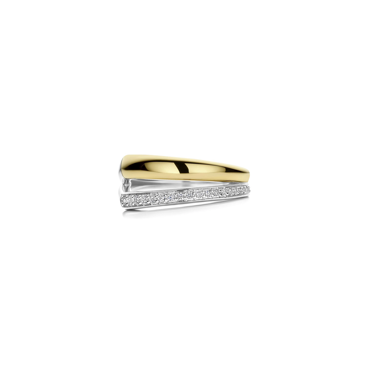 Asymmetric Open Zirkonia Ring