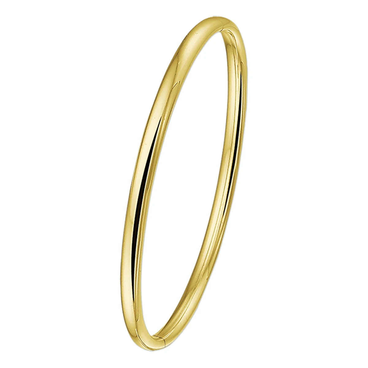 bangle 4,0 mm ovale buis 14K geelgoud