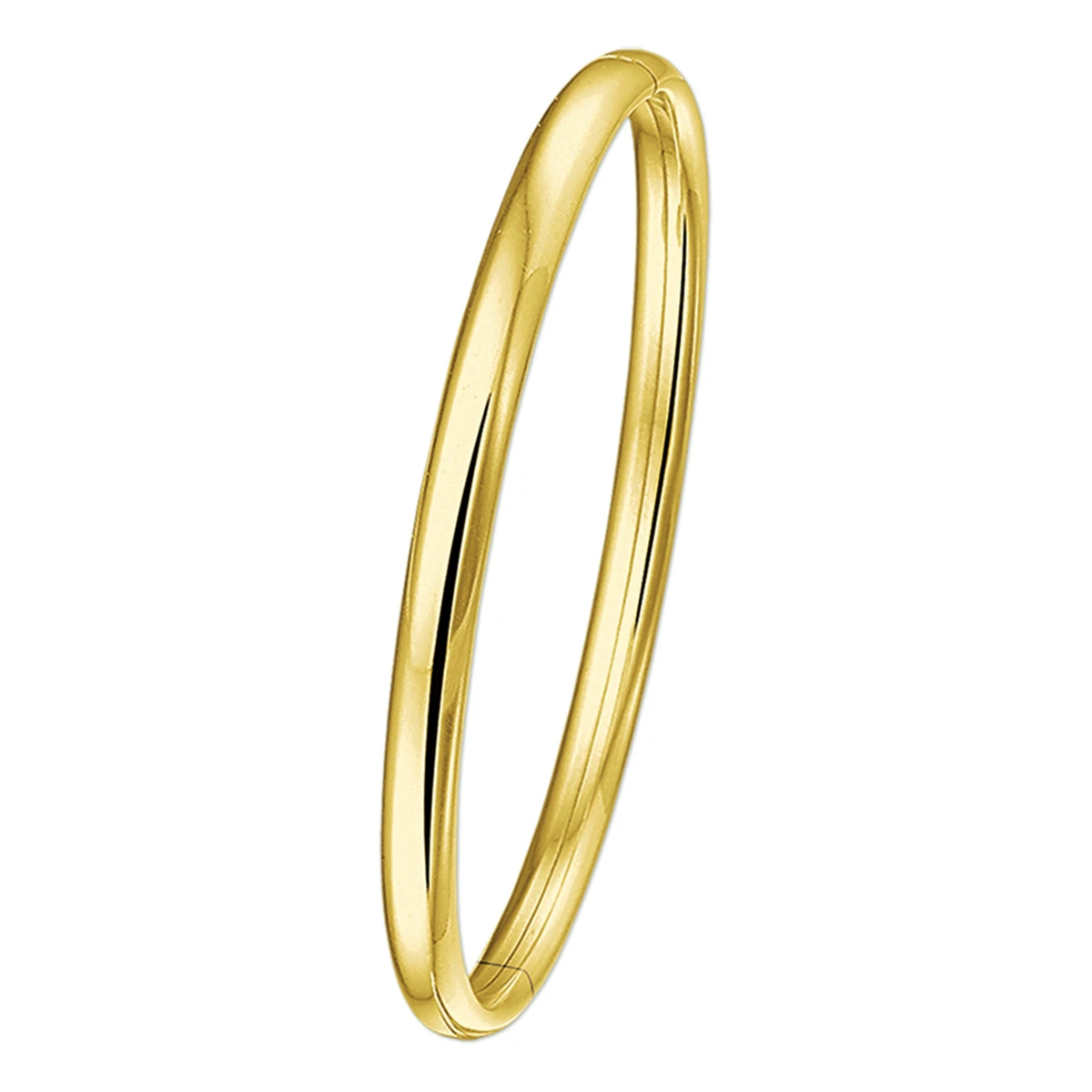 bangle 5,0 mm ovale buis 14K geelgoud