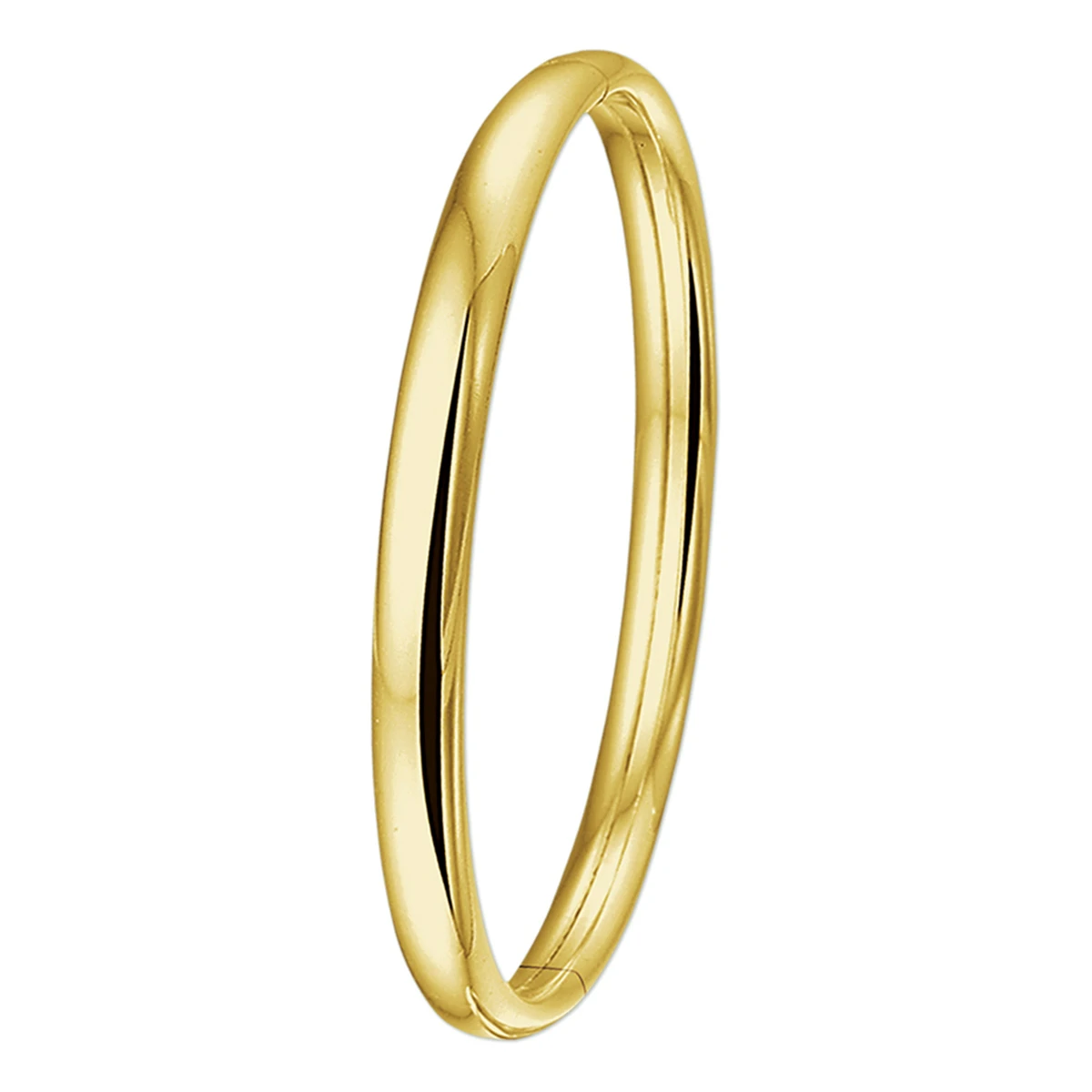 bangle 6 mm ovale buis 14K geelgoud