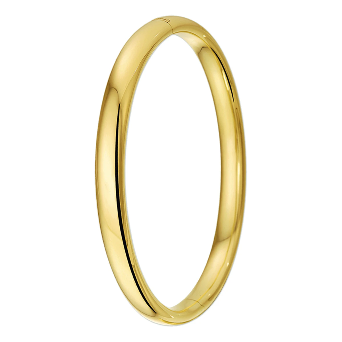 bangle 7 mm ovale buis 14K geelgoud