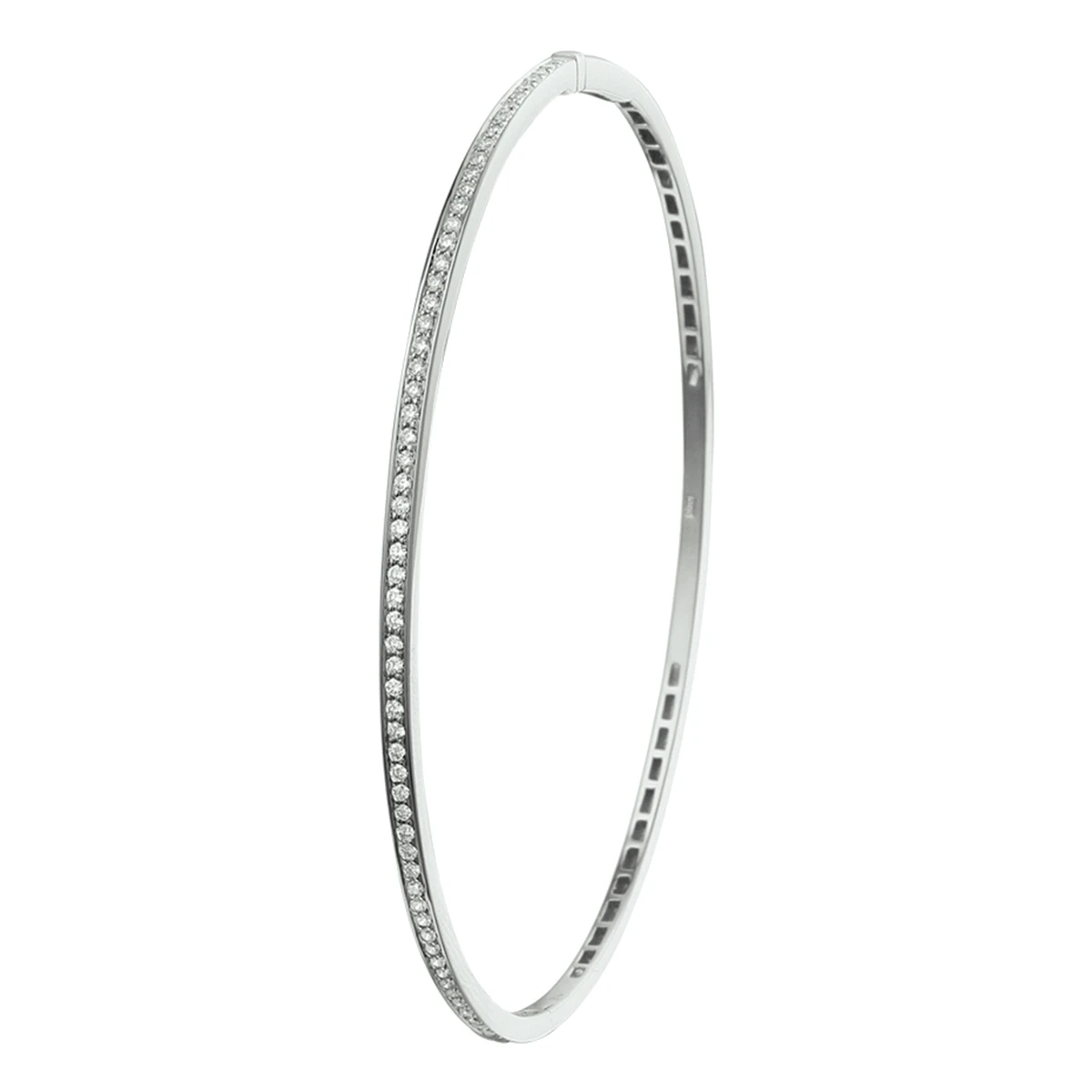 bangle diamant 0.44ct h si scharnier 2 x 60 mm 14K witgoud