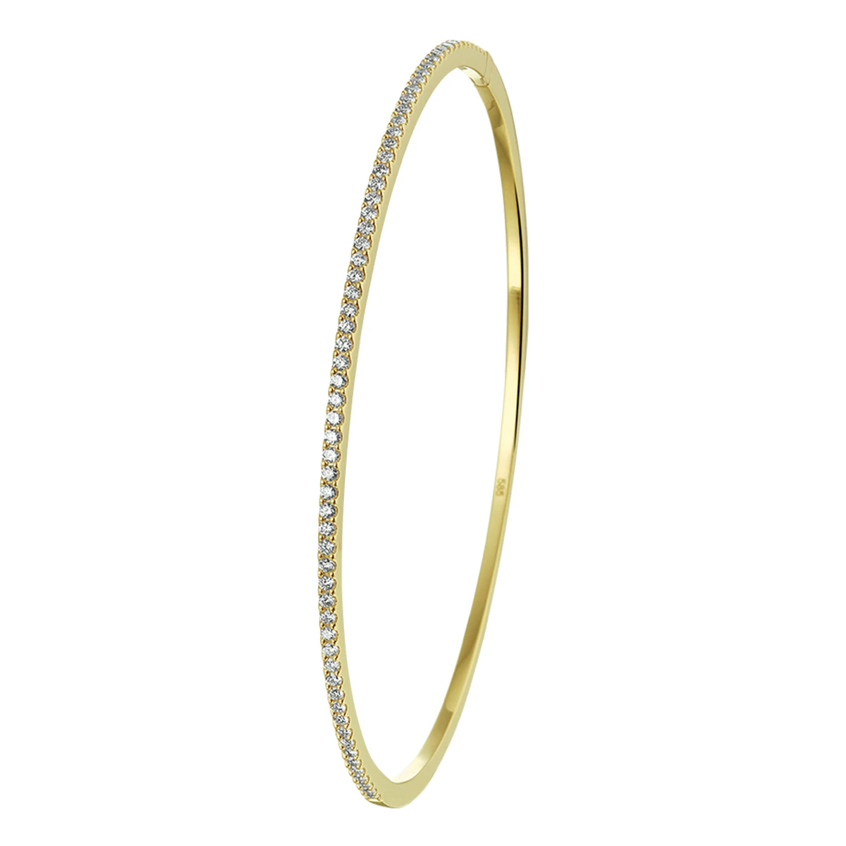 bangle diamant 0.61ct h si 1,5 x 60 mm 14K geelgoud