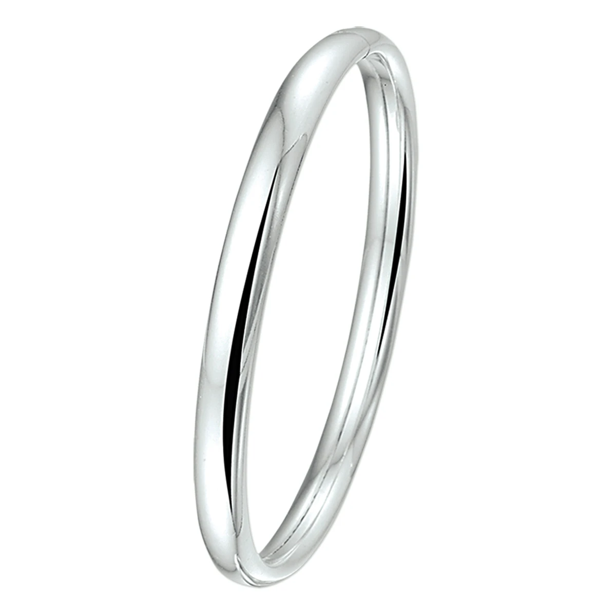 bangle dop 6 mm ovale buis zilver wit