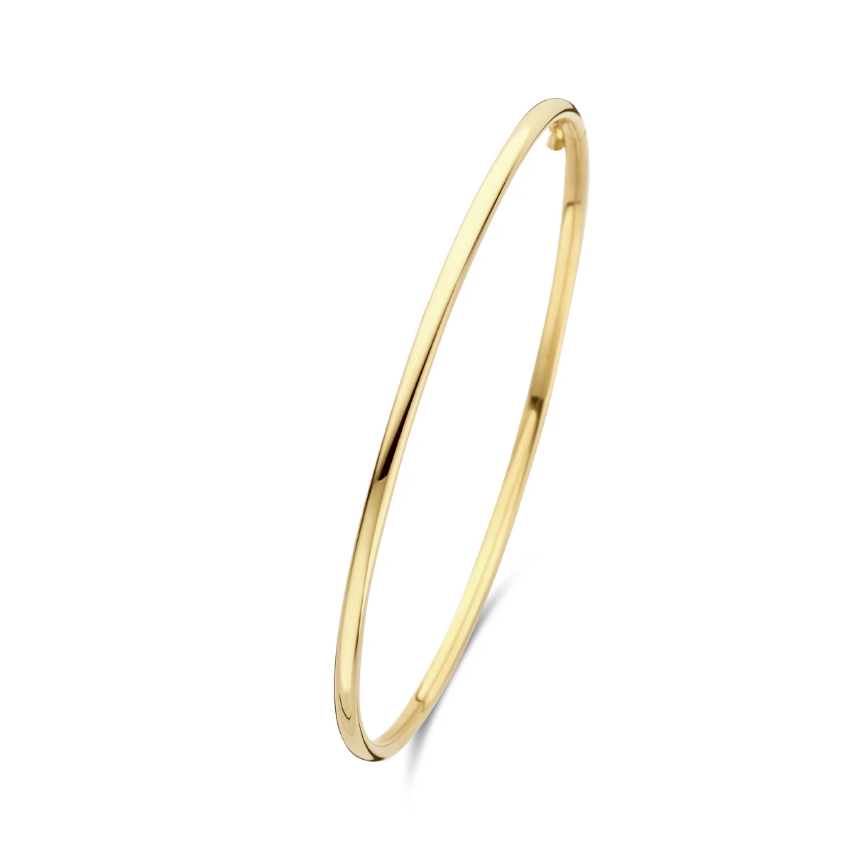 bangle dop ovale buis 2,4 mm 60 x 52 mm 14K geelgoud