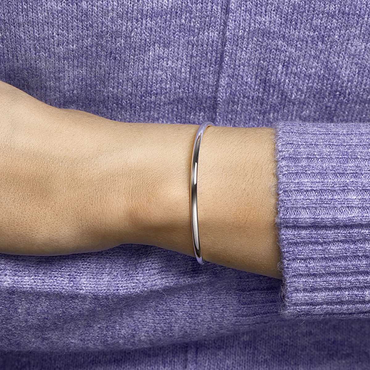 bangle dop ovale buis 3 x 60 mm zilver wit