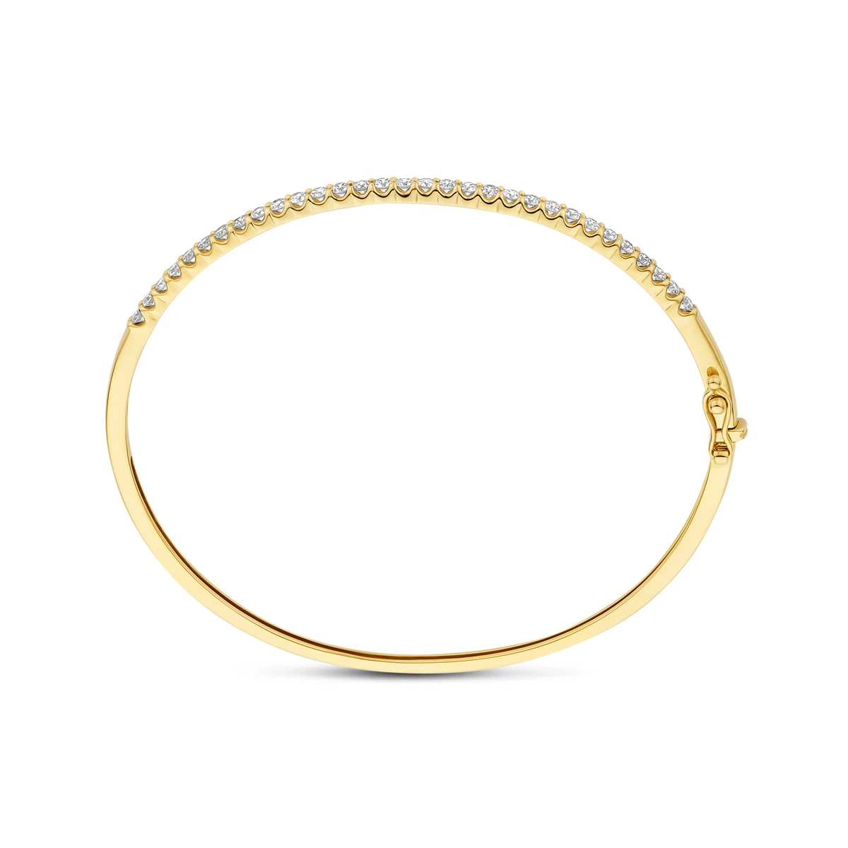 bangle lab grown diamant 1.00ct f vs 60 mm 14K geelgoud
