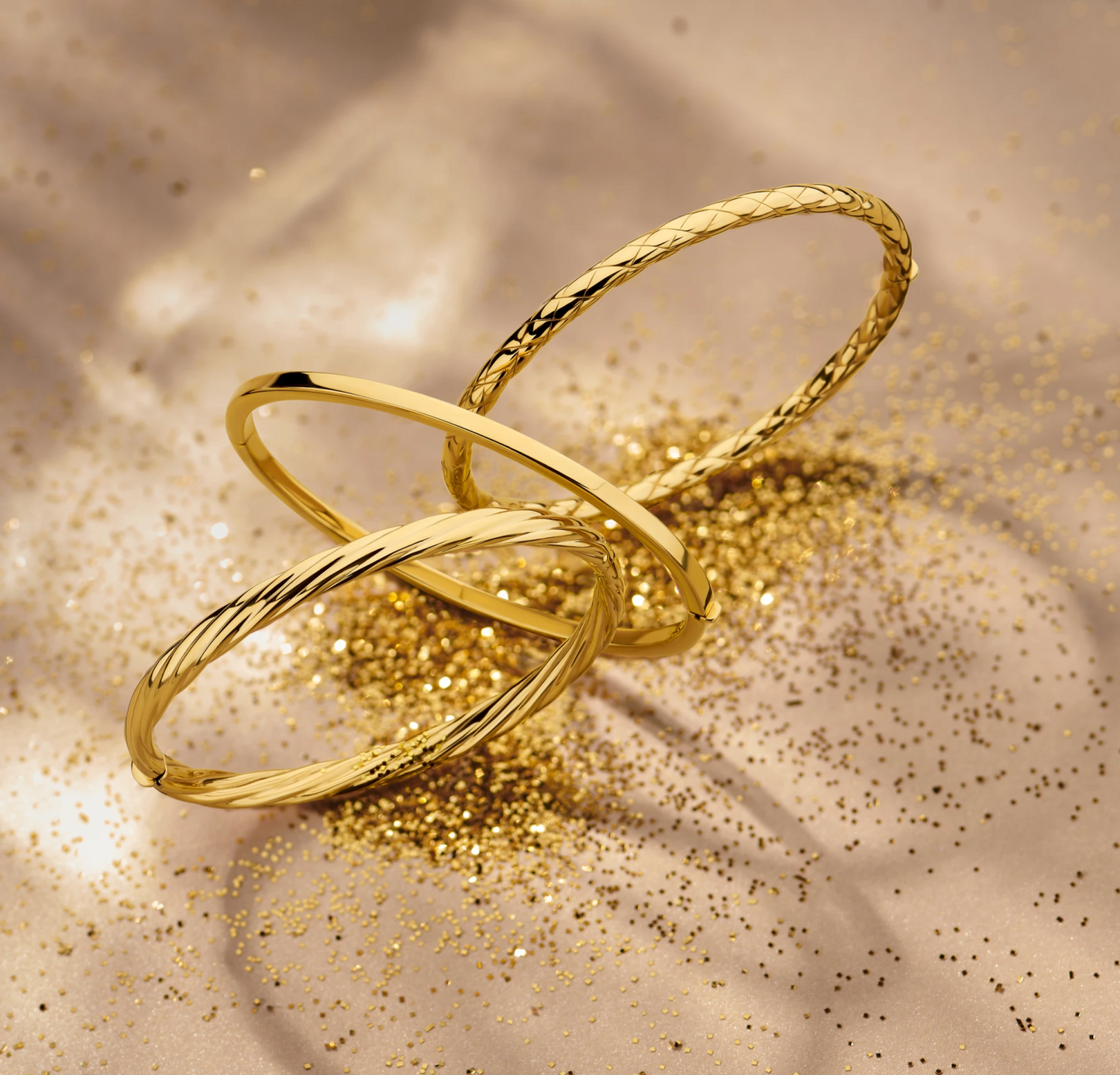 bangle scharnier 4,0 mm 60 mm 14K geelgoud