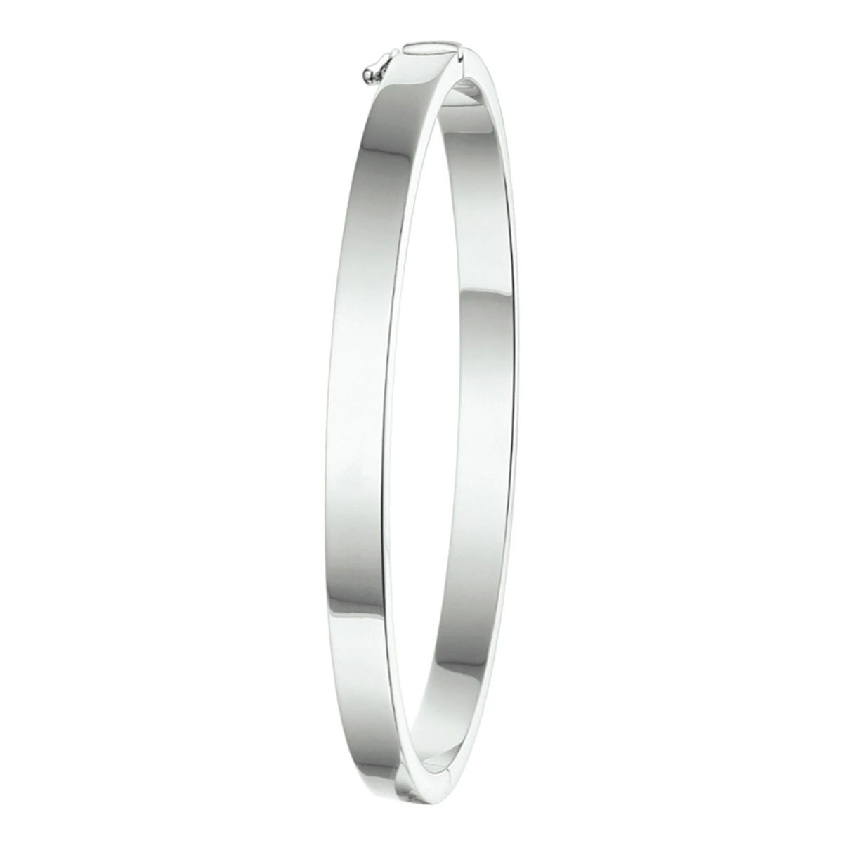 bangle scharnier 5 mm vlakke buis zilver gerhodineerd