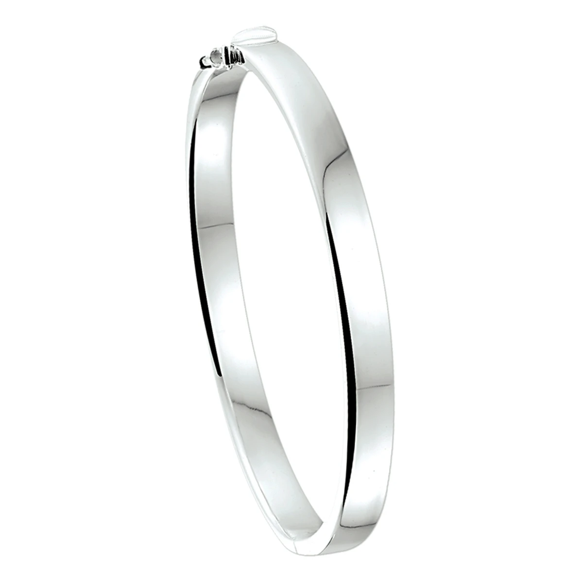 bangle scharnier 6 mm vlakke buis zilver wit
