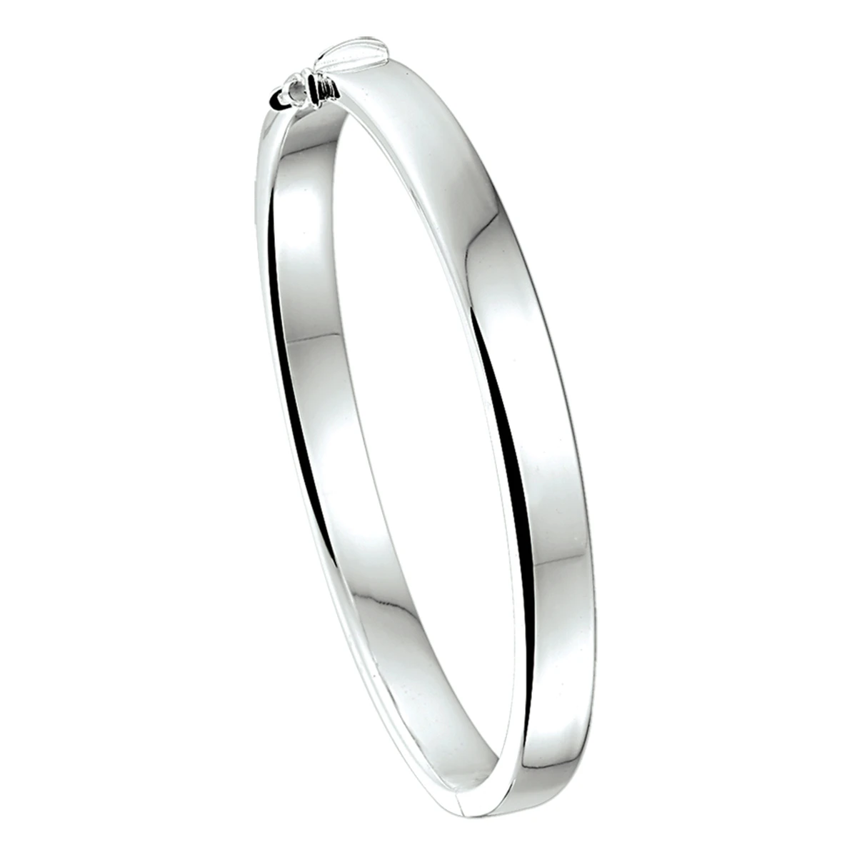 bangle scharnier 7 mm vlakke buis zilver wit