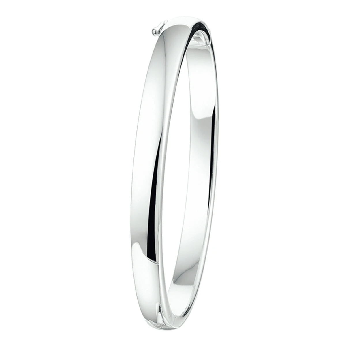 bangle scharnier bolle buis 6 mm zilver wit