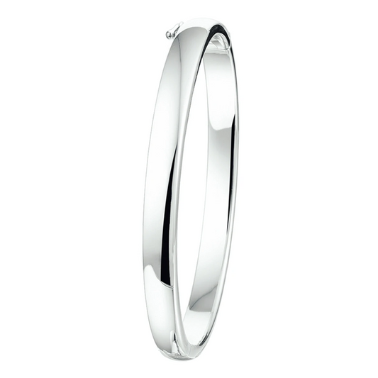 bangle scharnier bolle buis 6 mm zilver wit