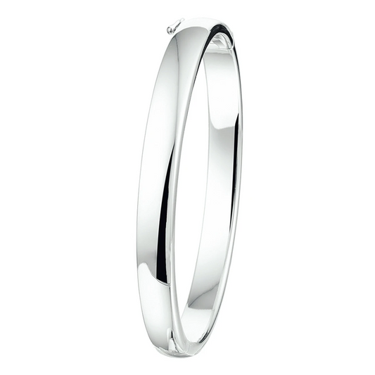 bangle scharnier bolle buis 7 mm zilver wit