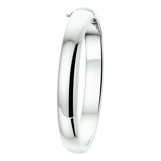 bangle scharnier bolle buis 8 mm zilver wit