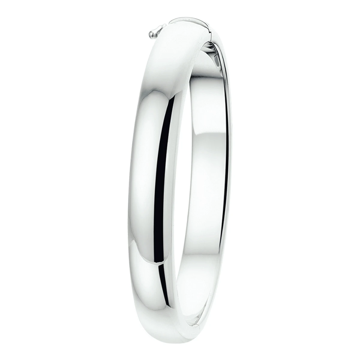 bangle scharnier bolle buis 8 mm zilver wit