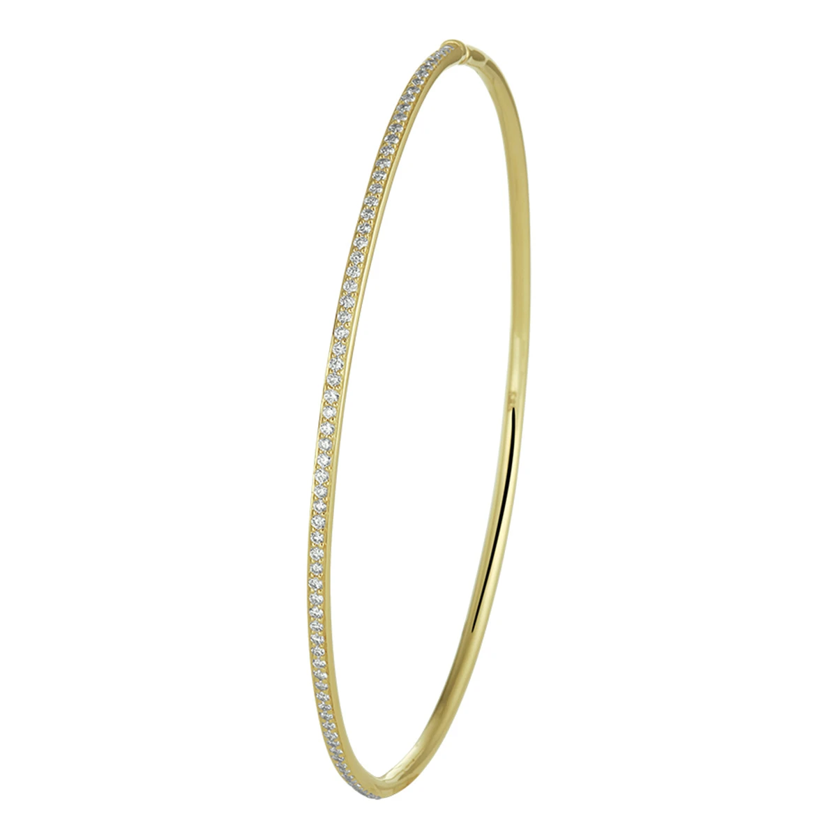 bangle scharnier diamant 0.50ct h si 2,0 x 60 mm 14K geelgoud
