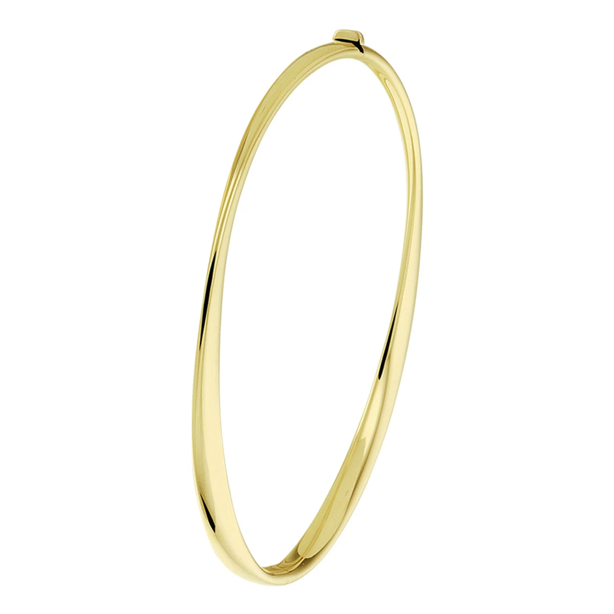 bangle scharnier gedraaid 4 x 60 mm 14K geelgoud